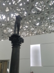 Rodan sculpture in the main area of Louvre Abu Dhabi.