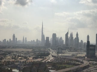 The view of "new Dubai" from the top of the Dubai Frame.