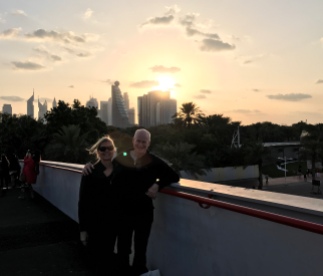 Sunset from the bridge near the Dubai Frame.