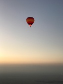 The view of another balloon from ours in the Empty Quarter outside Dubai.