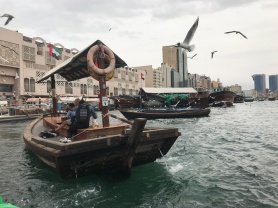 For one dirham, you can take an old fashioned dhow across Deira Creek.