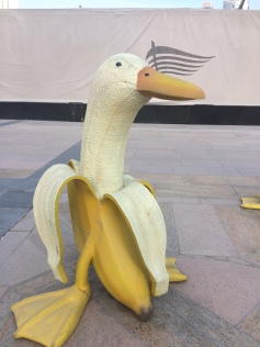 Dubai Banana Duck on the Boulevard, hanging out.